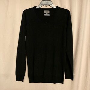M & S Collection Cashmilon V-Neck Sweater, Size S, Color Black